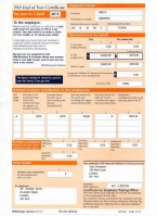 HMRC P60 2017/2018 Orange Portrait